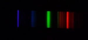 Spectrum of a compact fluorescent lamp taken with SFTM.