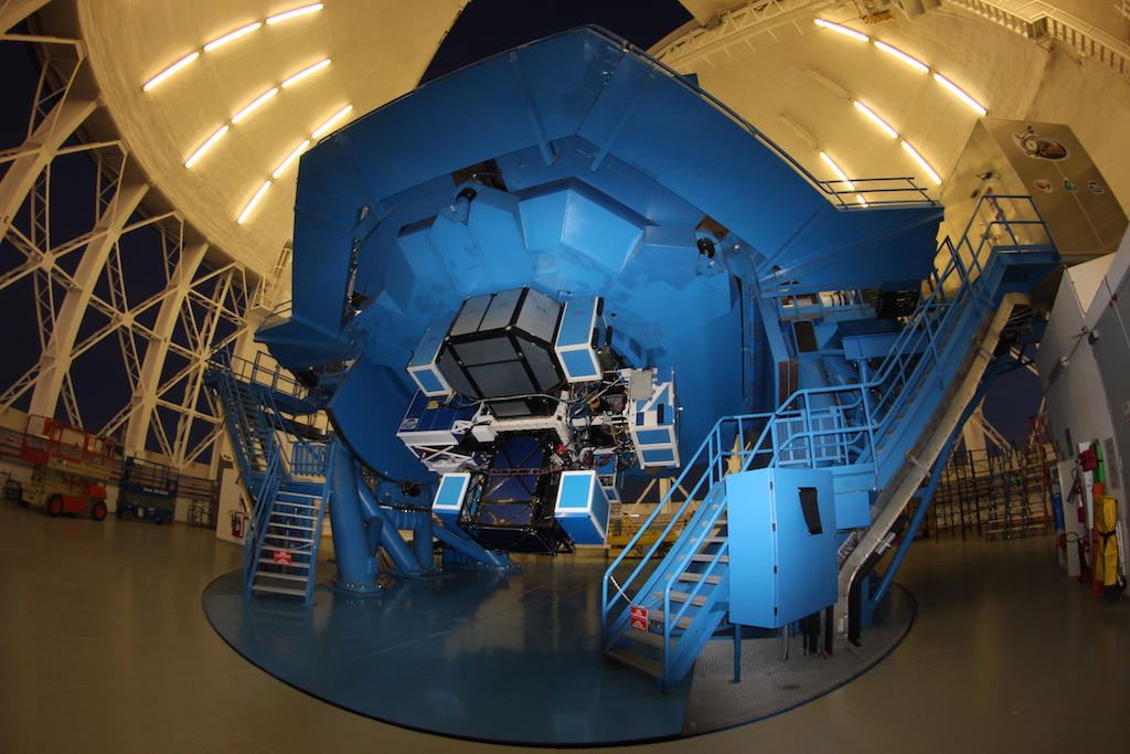GPI instrument at the Cassegrain of the Gemini South telescope. credit: Jerome Maire