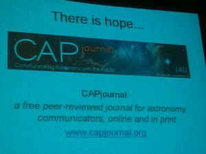 CAP Journal,IAU President Catherine Cesarsky commented on the importance of the journal for science communication